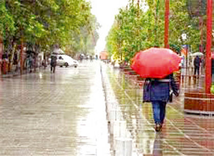 رگبار باران در ۹  استان